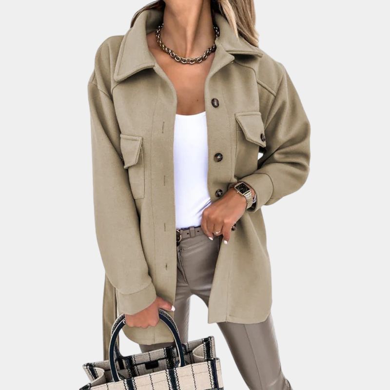 Classic Double Breasted Coat For Women