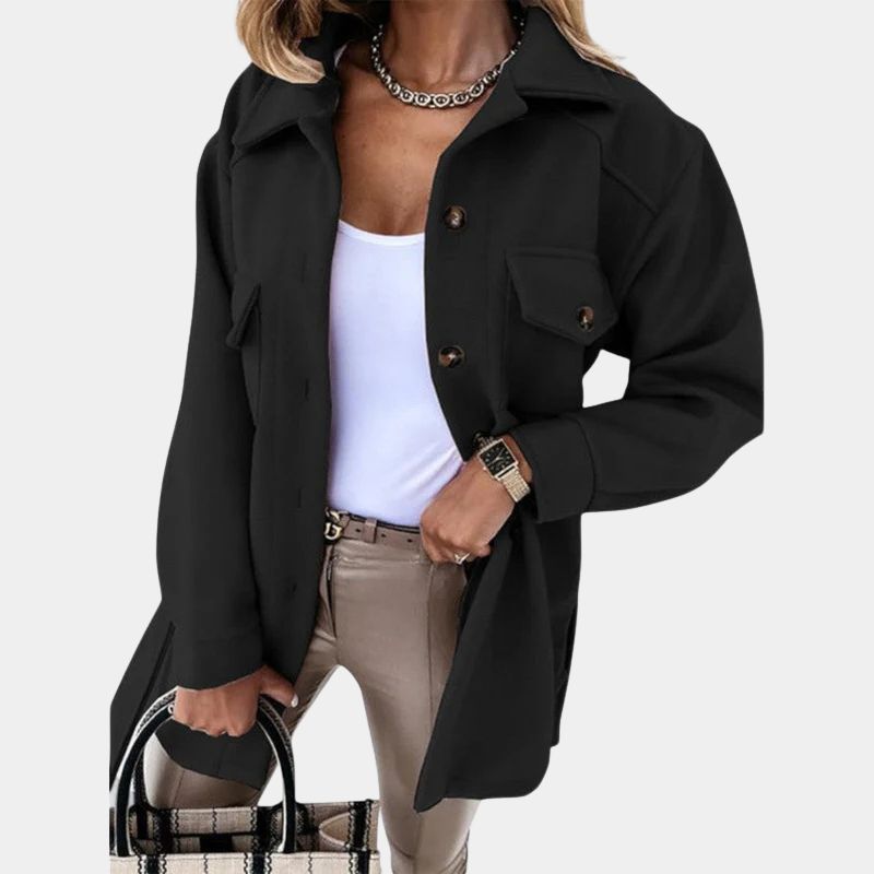 Classic Double Breasted Coat For Women