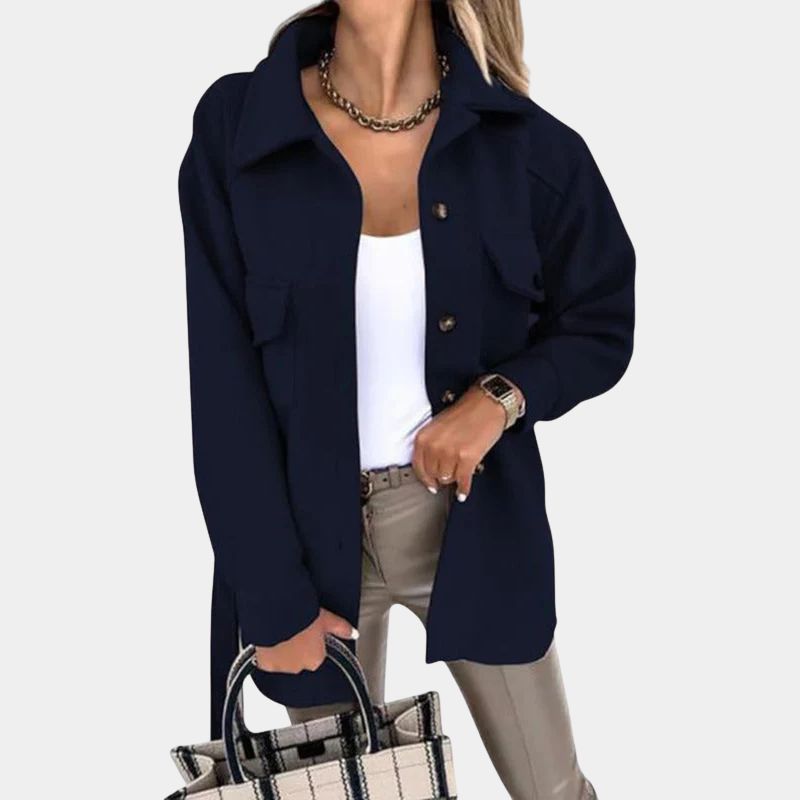 Classic Double Breasted Coat For Women
