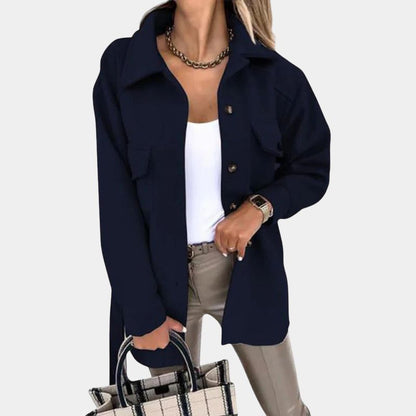 Classic Double Breasted Coat For Women