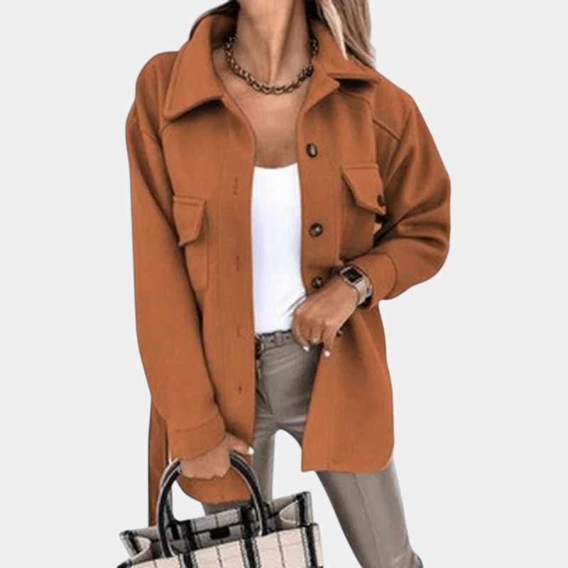 Classic Double Breasted Coat For Women