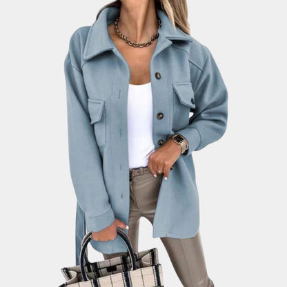 Classic Double Breasted Coat For Women