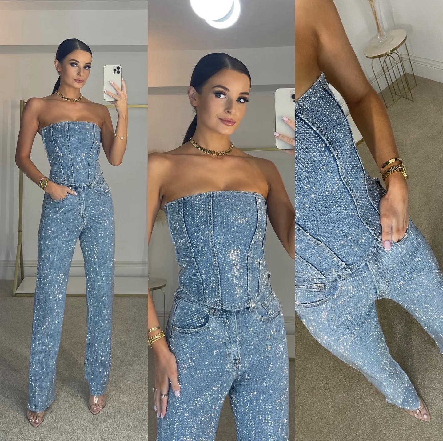 Sparkly Pants Suit for Ladies