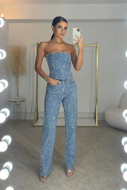 Sparkly Pants Suit for Ladies