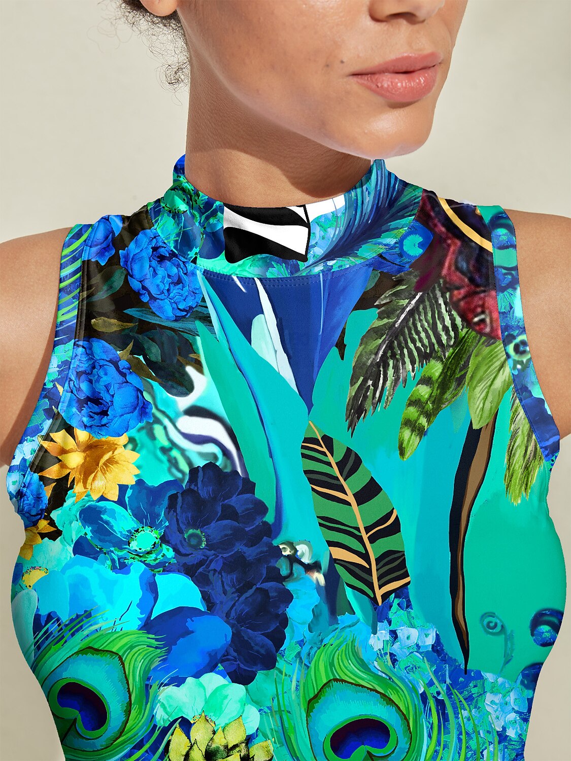 Vibrant Floral 35.5 Inch Golf Tennis Dress