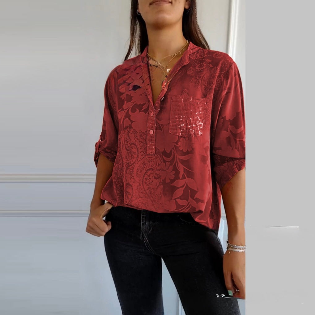 Ladies Lightweight Breathable Henley Top