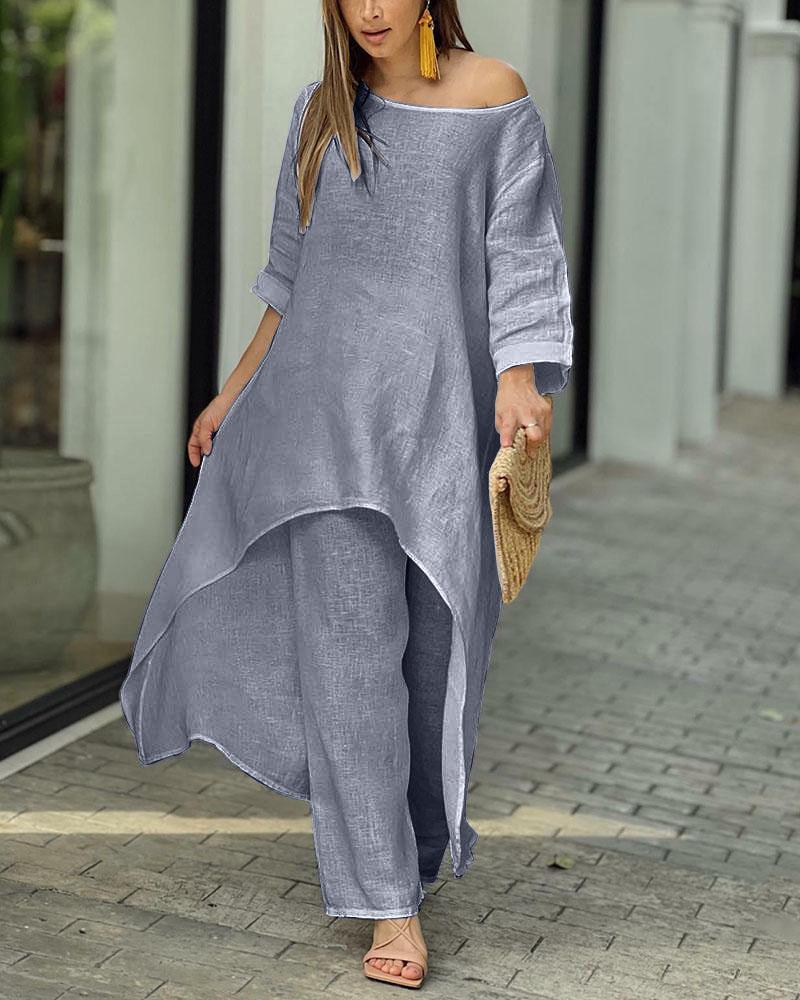 Lightweight Women's 2 Piece Cotton Summer Outfit