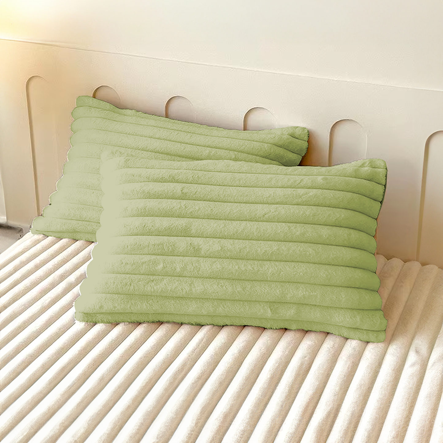 2x Pillow Covers For Soft Comfortable Bedding Set