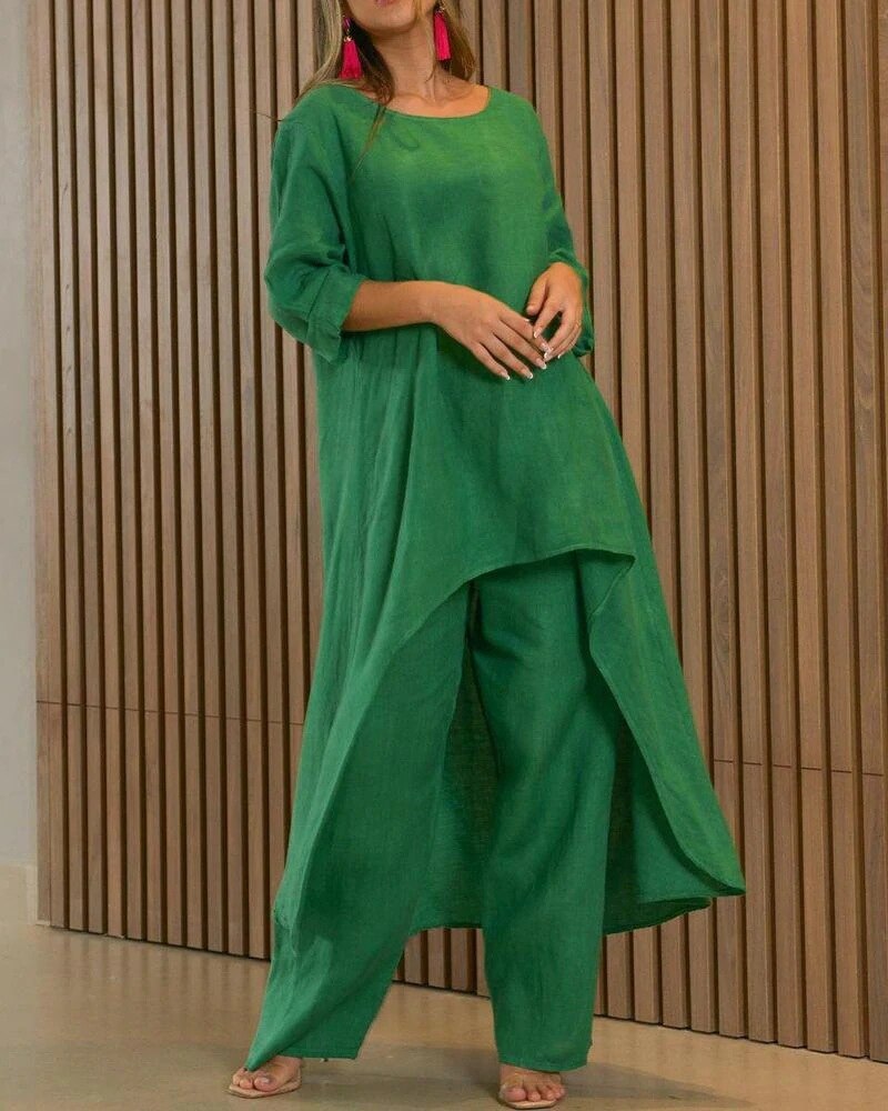 Lightweight Women's 2 Piece Cotton Summer Outfit