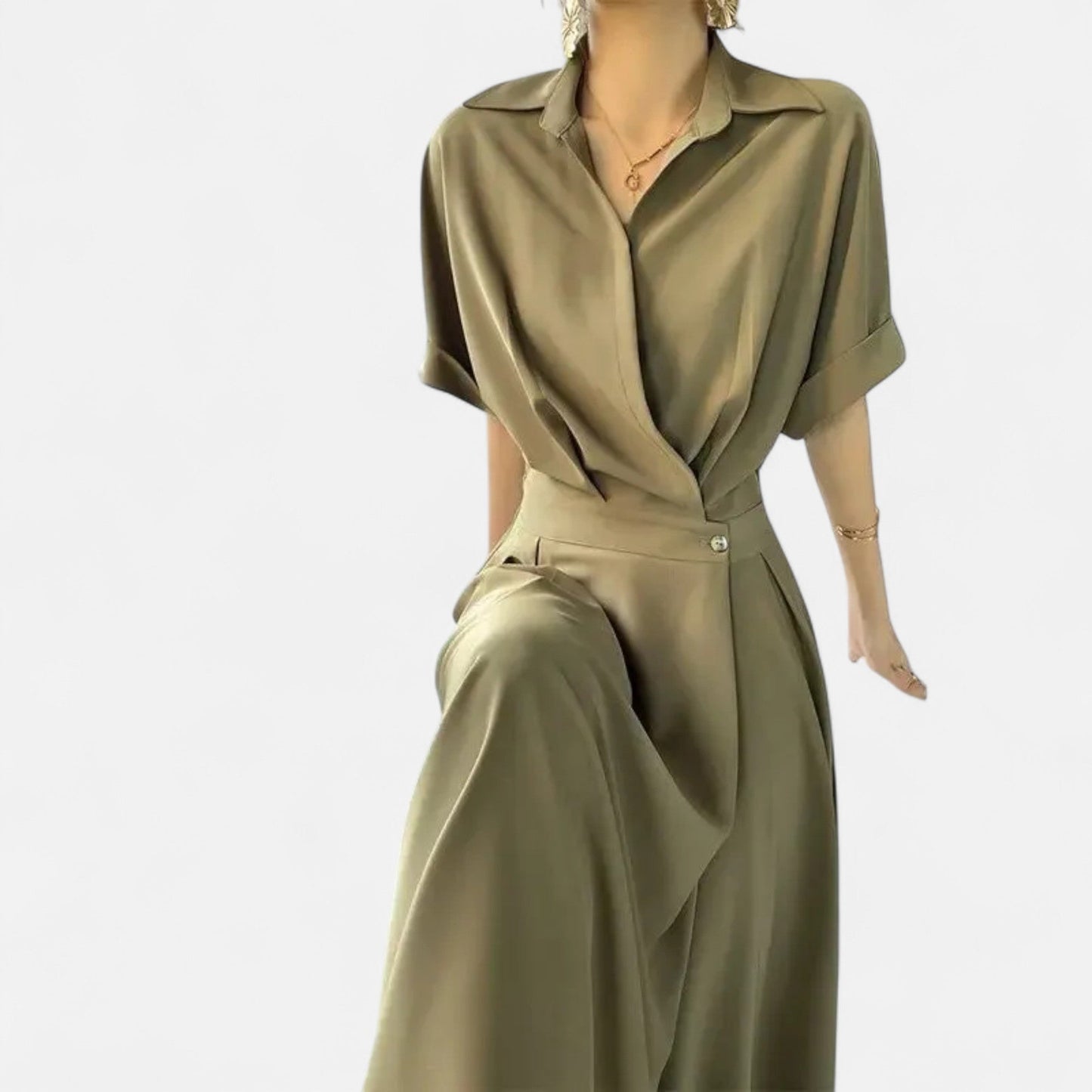 Elegant Chic Ladies Shirt Dress