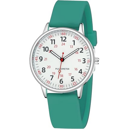 Fashionable Ladies Clip-On Timepiece – Water Resistant Silicone Pendant Watch