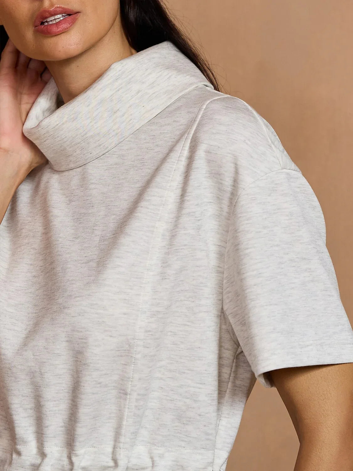 Comfy Casual Short Sleeve Drawstring Dress