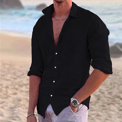 Variant image for Zander Men's Linen Shirt – Lightweight Cotton Blend, Casual Comfort-25