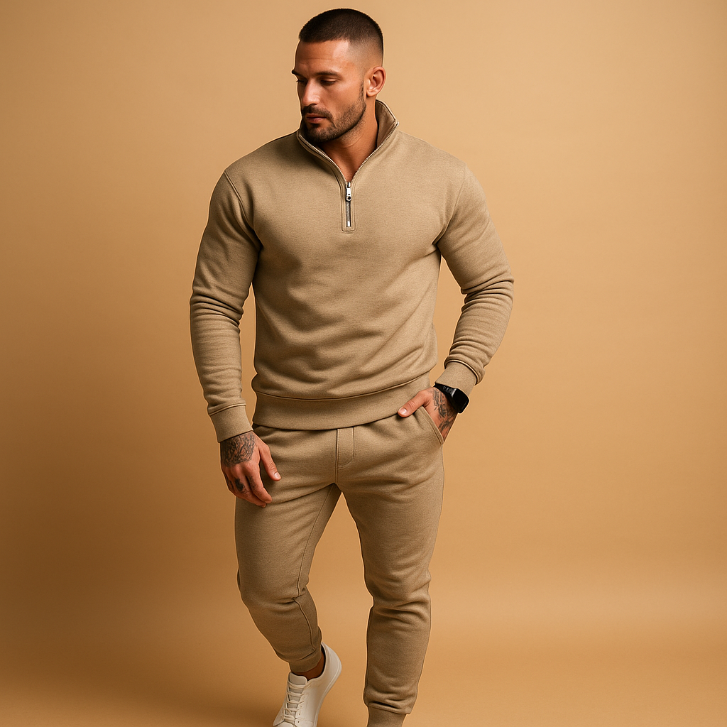 Men's Fleece Sweatshirt and Pants Set - Luxivelle