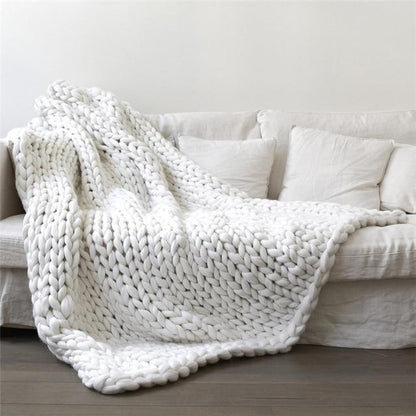Cozy Thick Knitted Throw Blanket - Luxivelle
