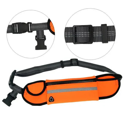 Adjustable Dog Running Leash with Reflective Waist Strap - Luxivelle