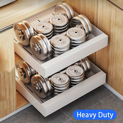 Compact Kitchen Slide Out Storage Shelf Organizer