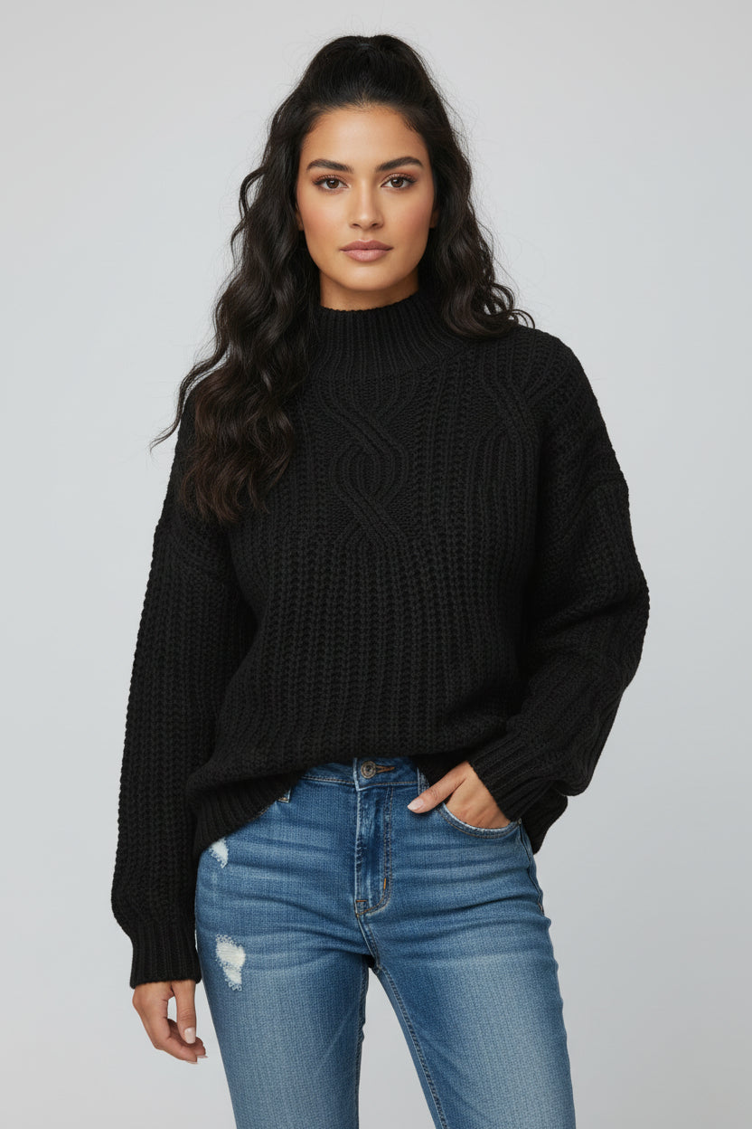 Soft Knitted Crew Neck Sweater - Luxivelle