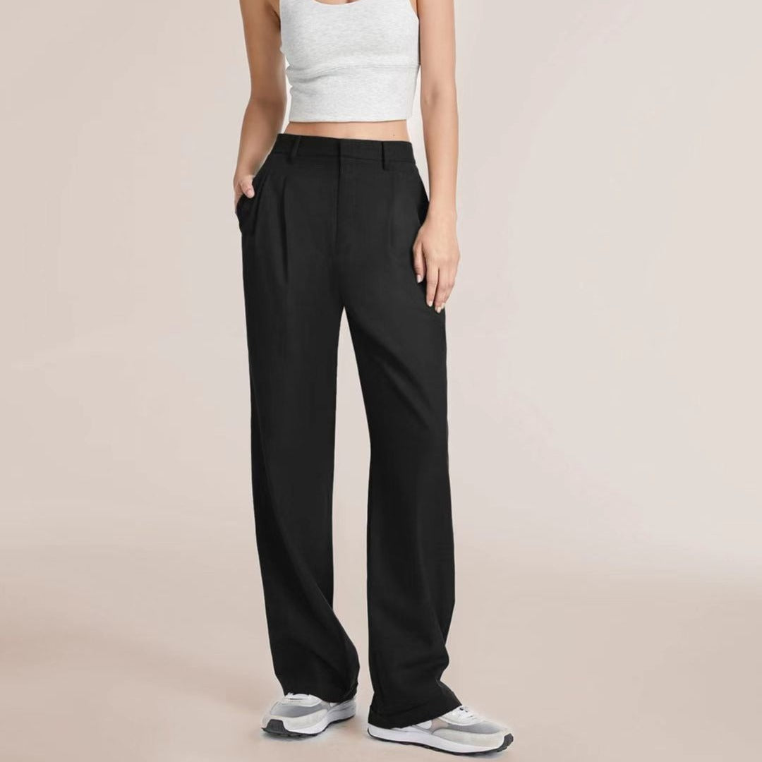 Ladies Classic Straight Leg Formal Trousers - Luxivelle