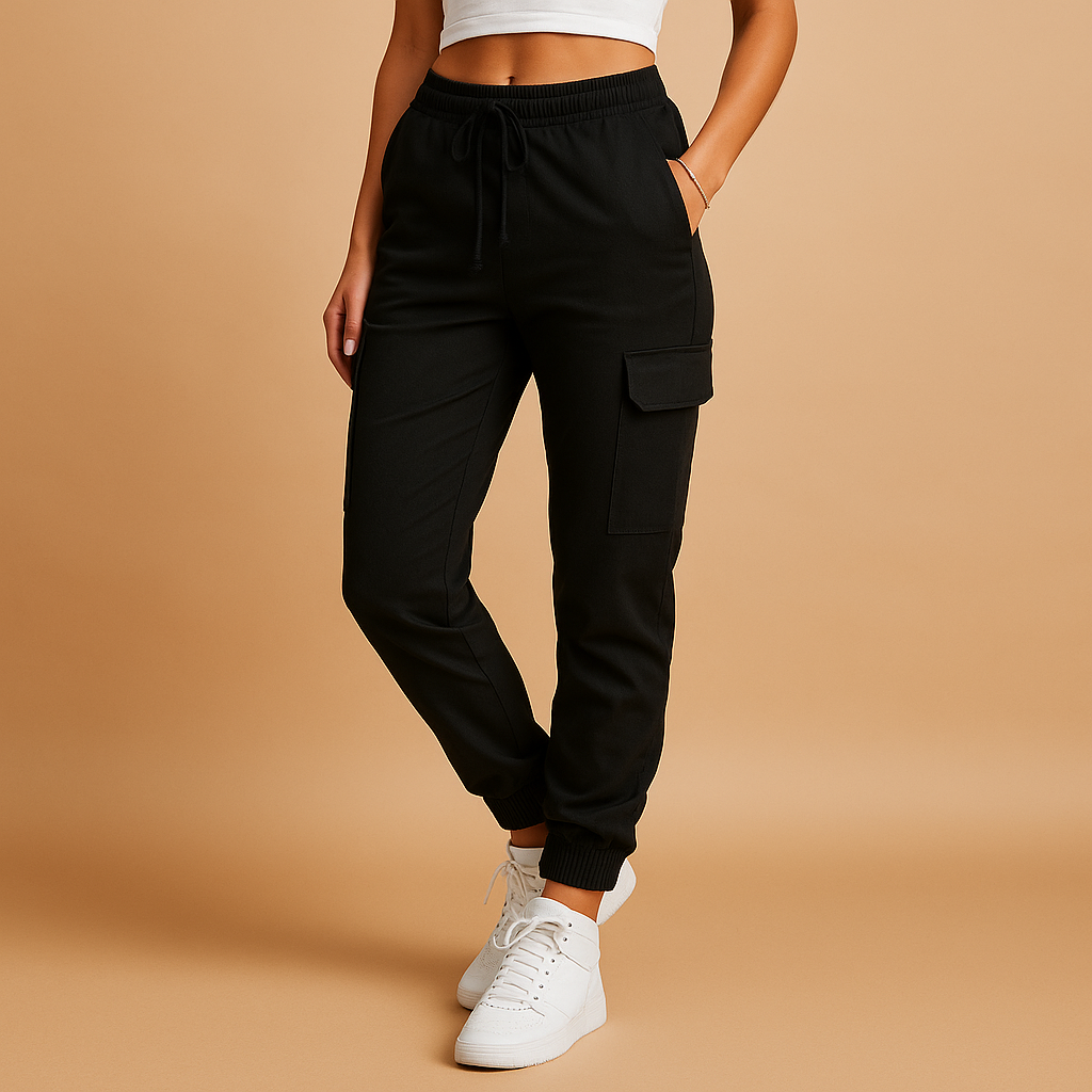 Women's Fit Cargo Pants High Waist Slim Style - Luxivelle