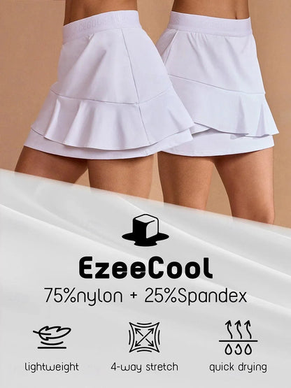 Classic Flared Ruffle Mini Skort
