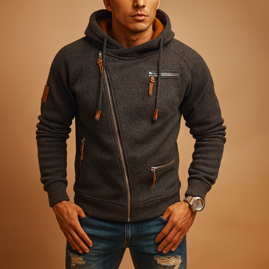 Warm Mens Zip Up Hoodie Jacket - Luxivelle