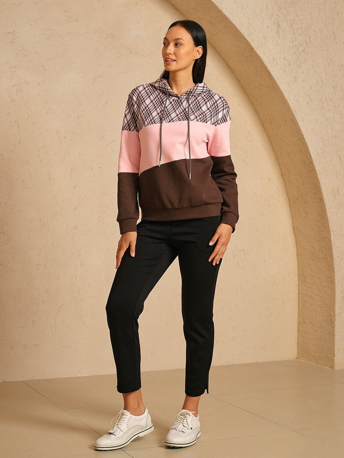 Premium Color Block Golf Hooded Jacket
