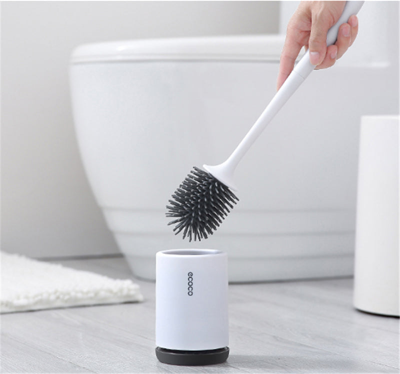 Clean Bathroom Toilet Brush with Soft Holder - Luxivelle