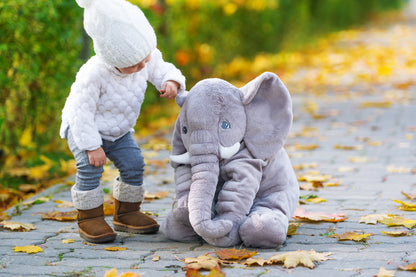 Soft Elephant Cushion for Baby and Toddler Comfort