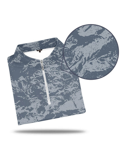 Moisture Wicking Mens Golf Quarter Zip Shirt UPF50