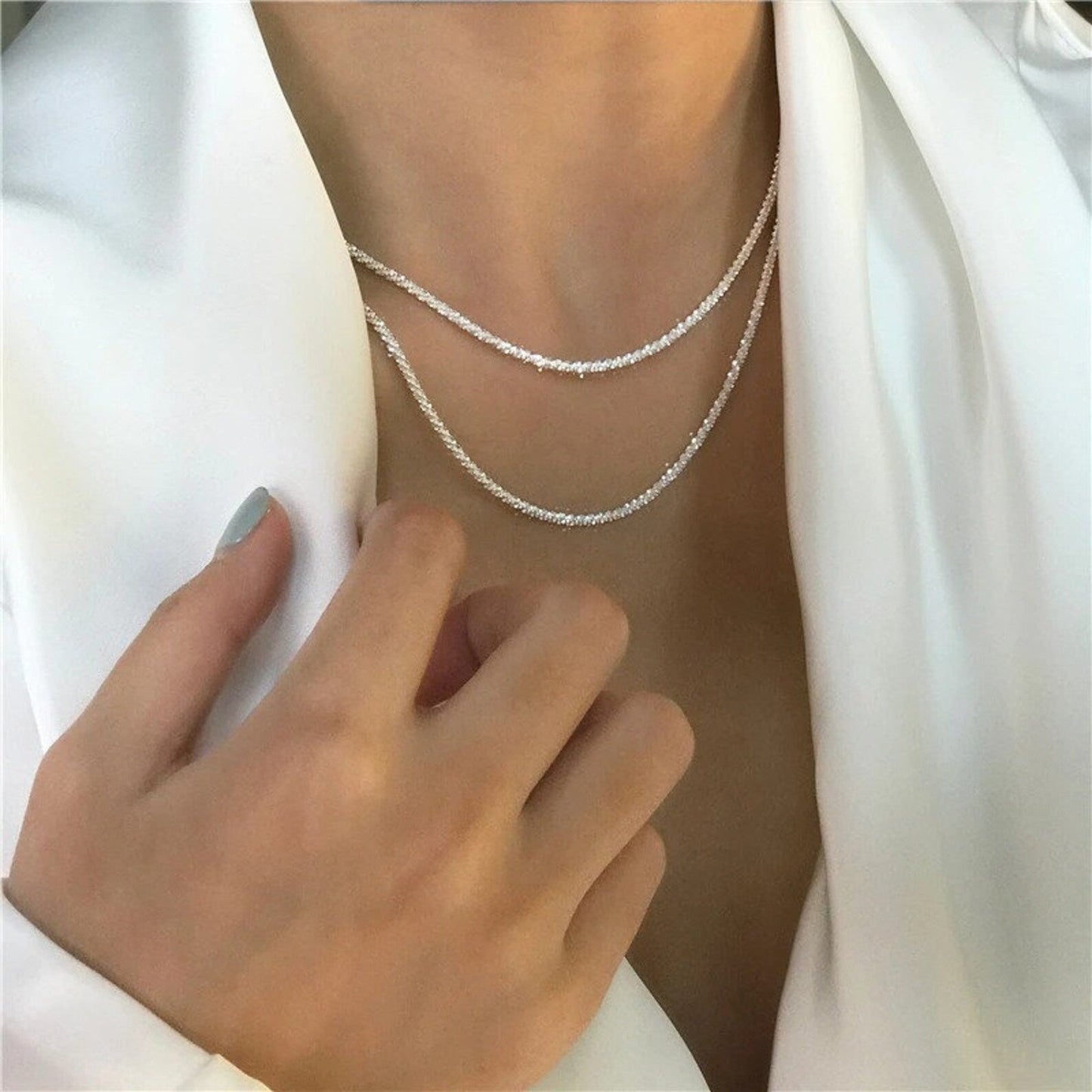 Sparkling Diamond Pendant Necklace