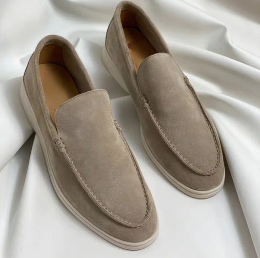 Classic Leather Slip On Shoes - Luxivelle