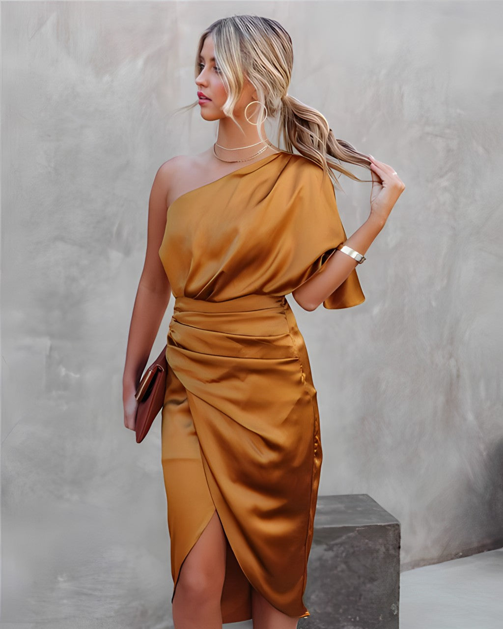 Variant image for Genevieve | One-Shoulder Dress-17