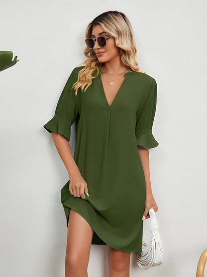 Ladies' Casual V Neckline Summer Dress