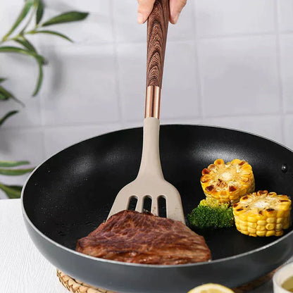Durable 10pc Kitchen Tool Set with Wooden Handles