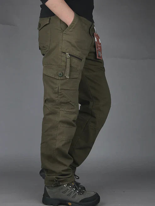 Classic Fit Mens Cargo Pants with Multiple Pockets
