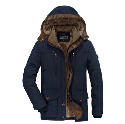 Classic Mens Parka Coat with Hood - Luxivelle