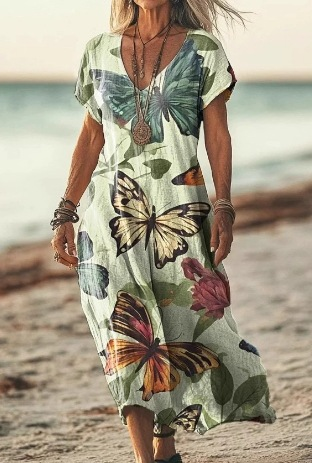 Pretty Flower Knee Length Dress
