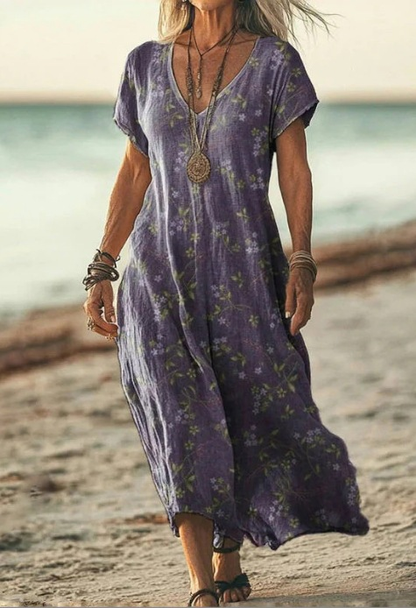 Pretty Flower Knee Length Dress