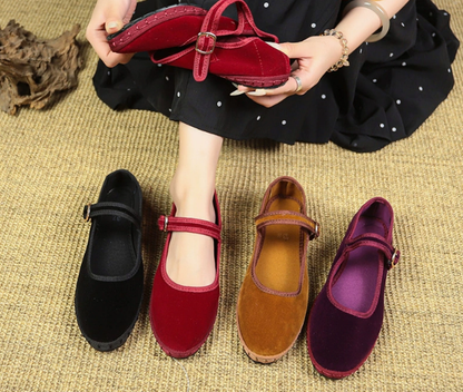 Soft Green Mary Jane Flats