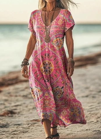 Pretty Flower Knee Length Dress