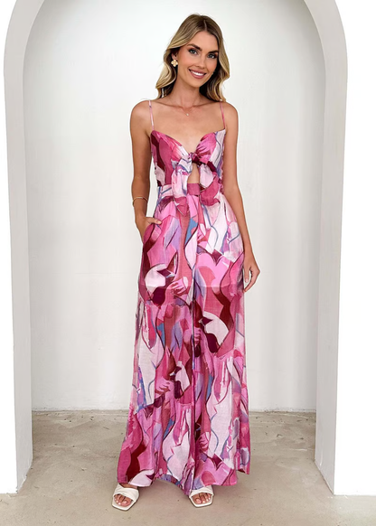 Fashionable Floral Strap Maxi Dress