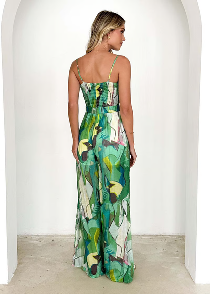 Fashionable Floral Strap Maxi Dress