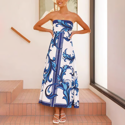 Retro Floral Maxi Summer Dress