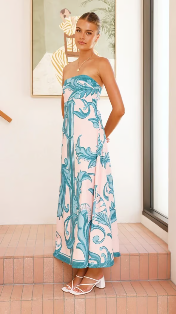 Retro Floral Maxi Summer Dress