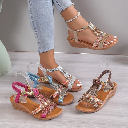 Women's Chic Brown Ankle Sandals