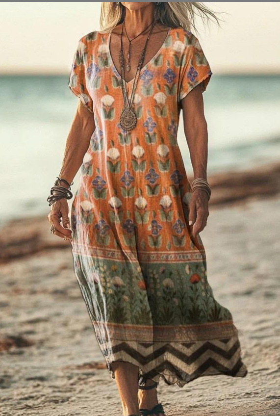 Pretty Flower Knee Length Dress