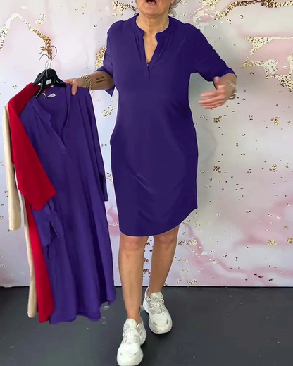 Chic V Neck Evening Dress