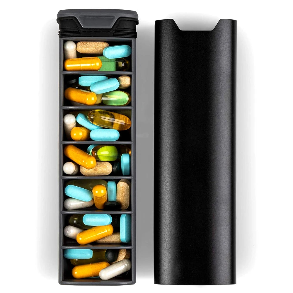 Simple Wooden Pill Box with Aluminium Compartment