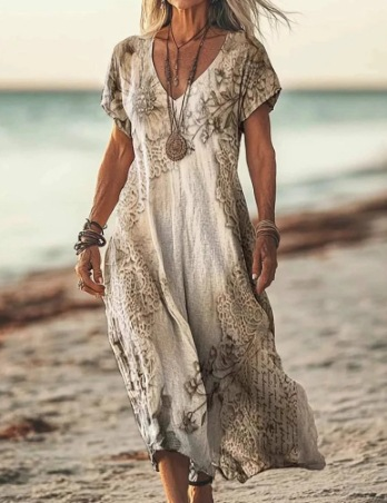 Pretty Flower Knee Length Dress